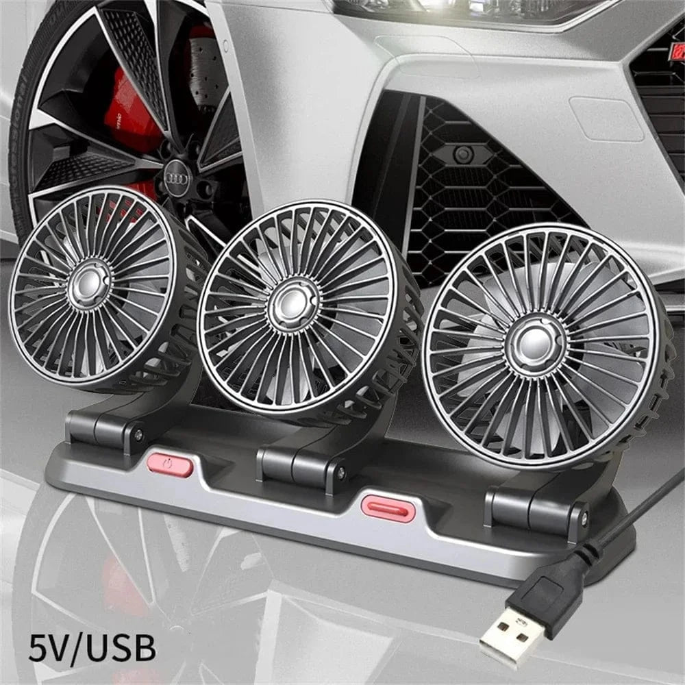 Heater fan for car 3 Head 5V USB