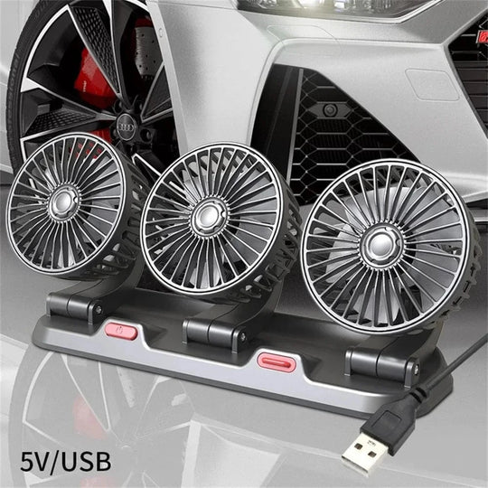 Heater fan for car 3 Head 5V USB