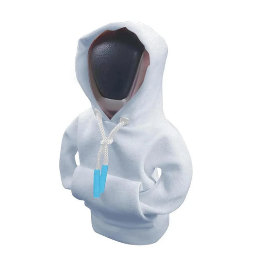 Hoodie car gear shift cover White