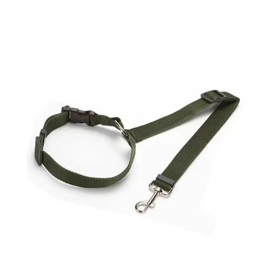 large dog seat belt green
