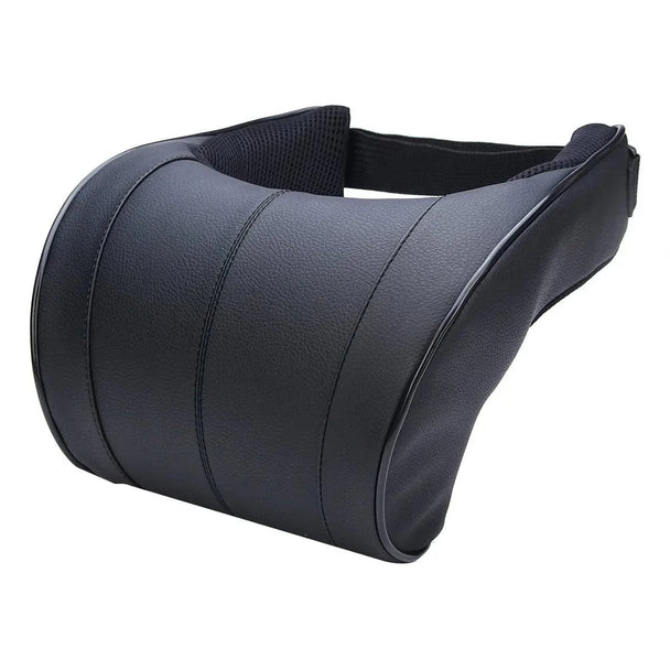leather car neck pillow  Black