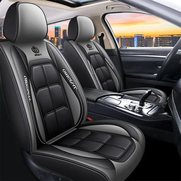 leather seat cover for car seat gray 2pcs