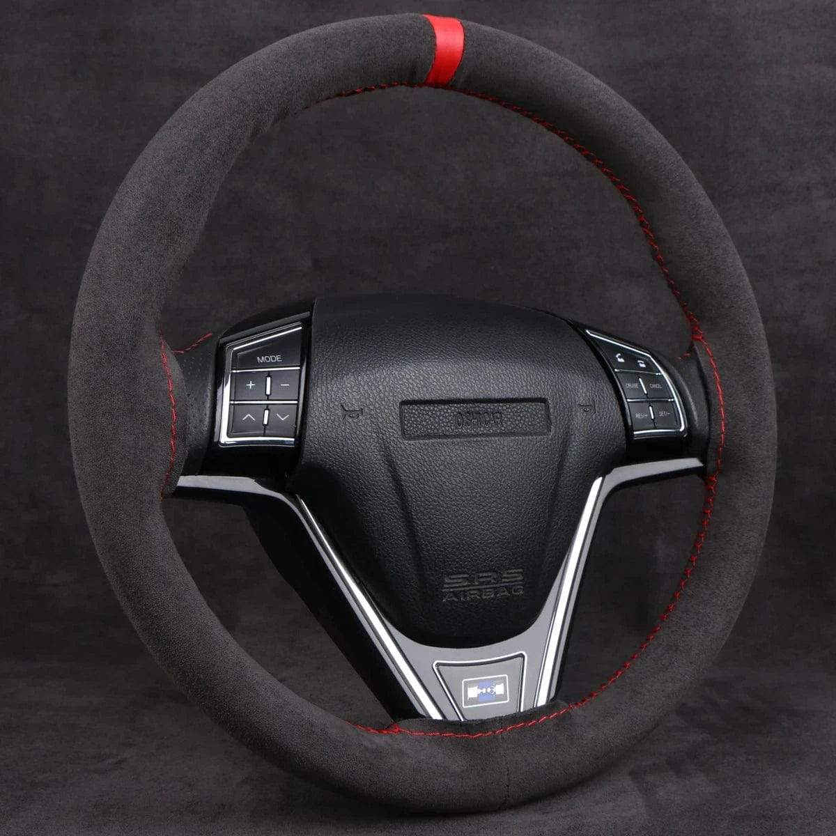 Leather steering wheel covers for cars Red thread