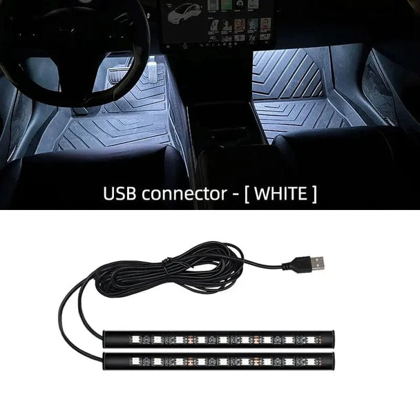 led light for car interior White