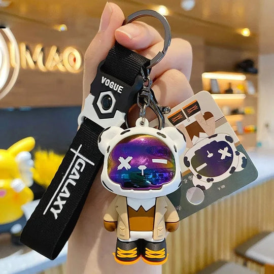 mini car keychain White 01
