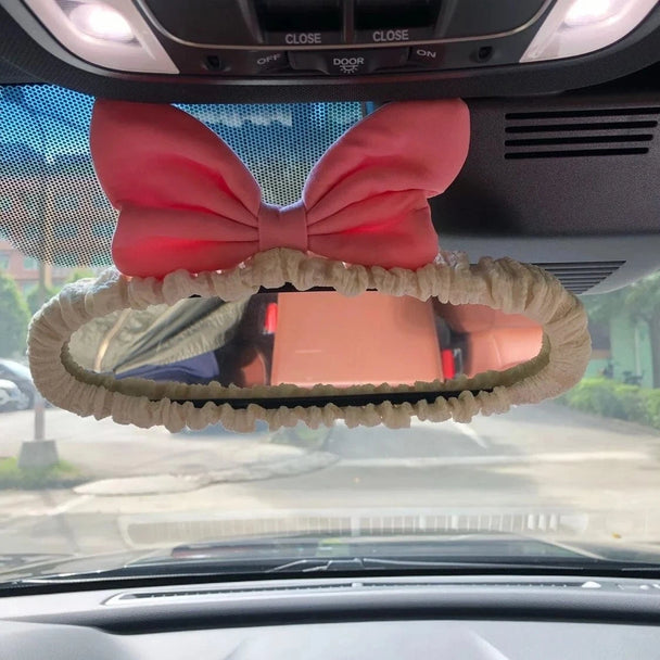 mirror hanging accessories for car  big pink bow