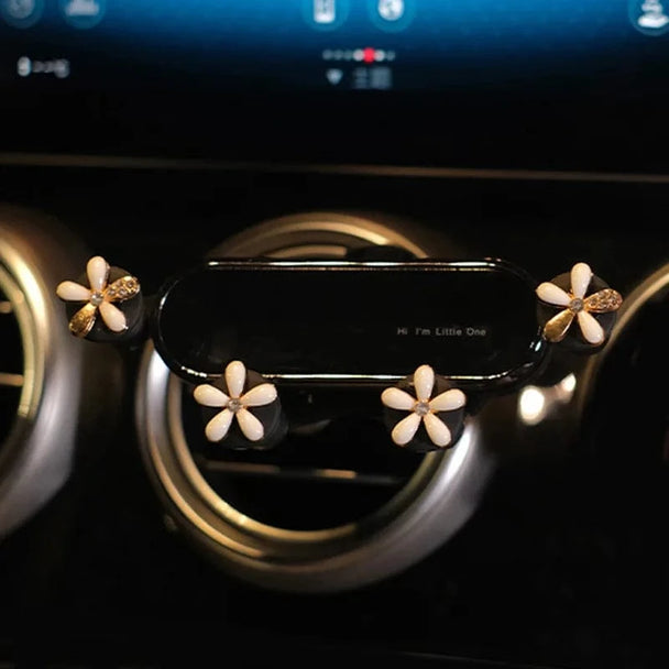 mobile phone holder for car dashboard​  Small white flower
