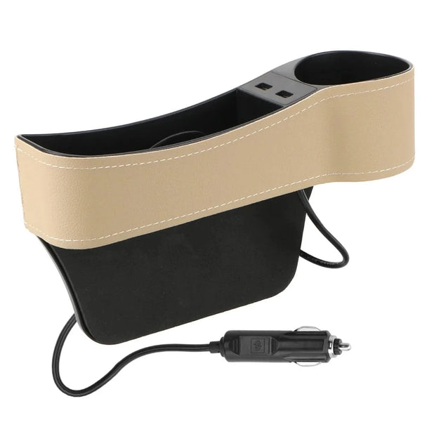 Multifunctional car seat organizer   Beige right