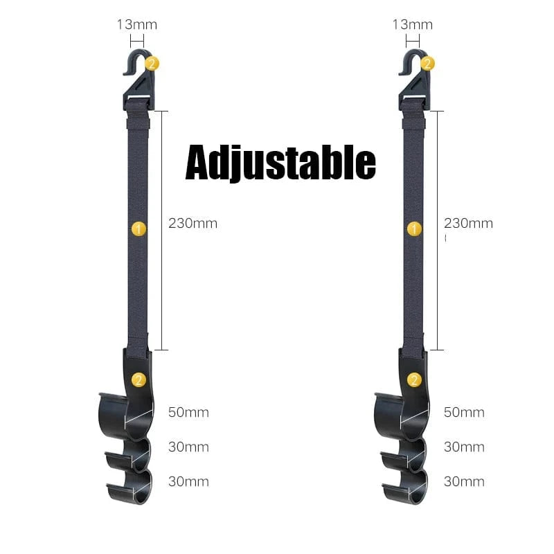 Multifunctional hook for car seat back  B adjustable