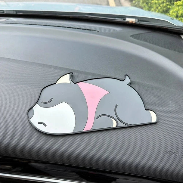 Non slip phone mat for car  Grey Dog