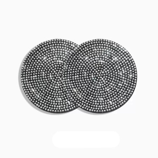 personalized car coasters​ 2 pcs white