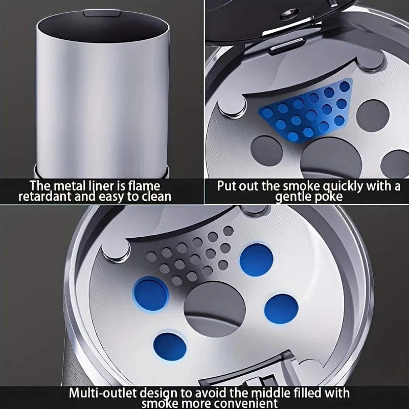 Portable car ashtray  black