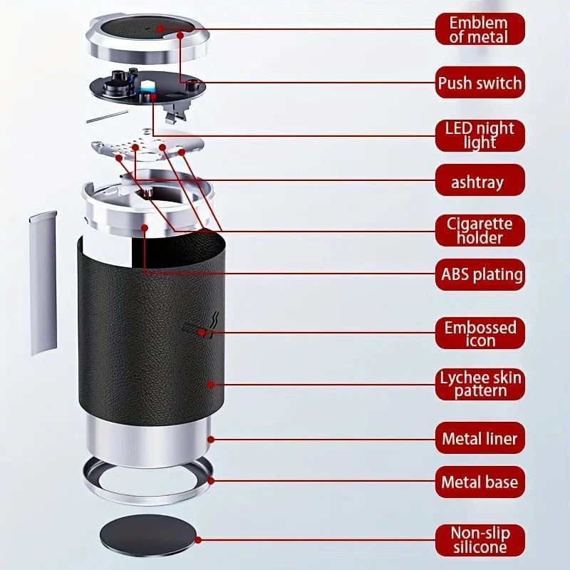 Portable car ashtray  black