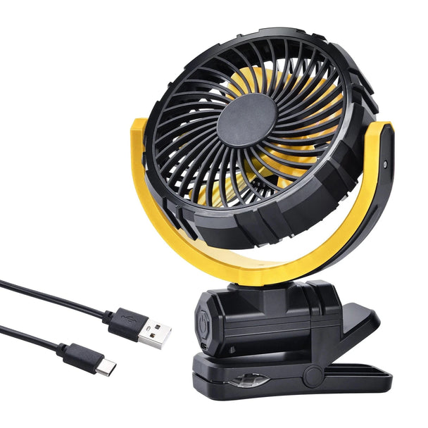 Portable car fan  Black Yellow