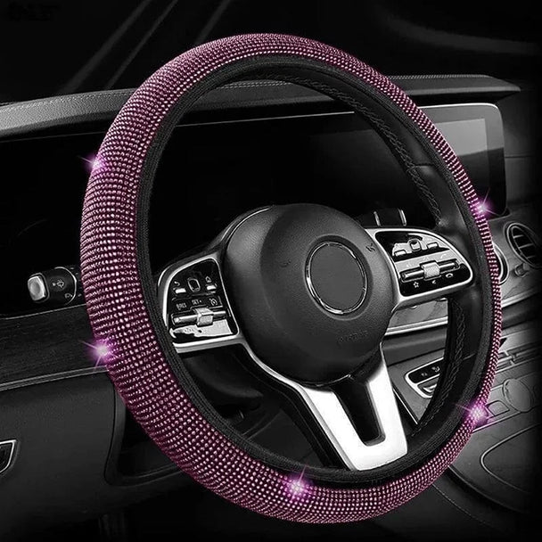 Purple Bling steering wheel cover 1PC 6