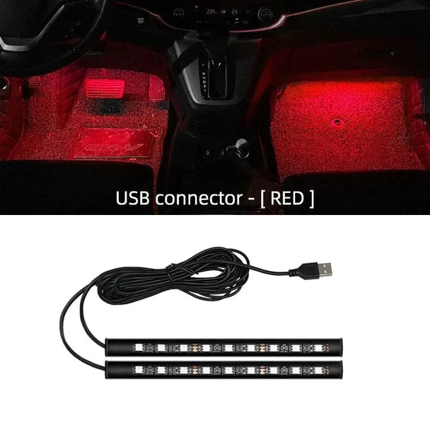 red led lights for car interior Red