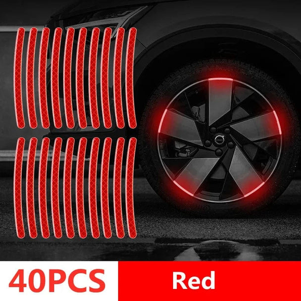 Red Reflective Sticker for Car  40pcs red tyre