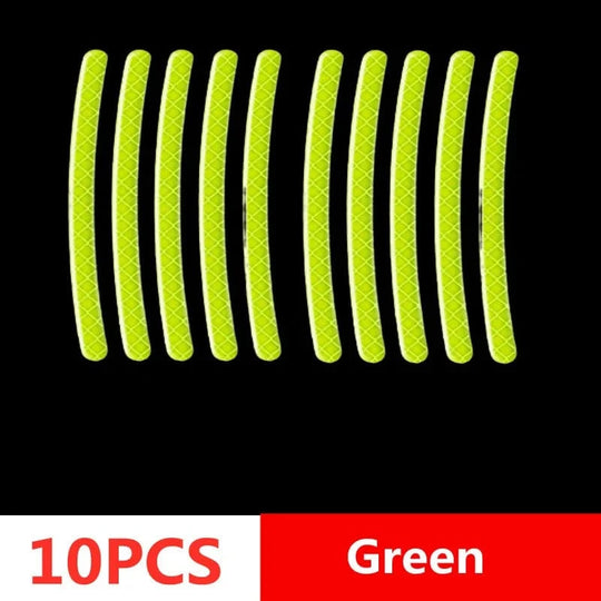 Reflective car stickers    10pcs green tyre