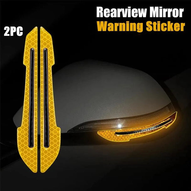 Reflective stickers on cars 2pcs yellow