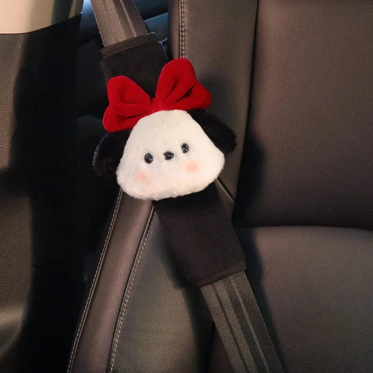 seat belt cover for car Long red bow