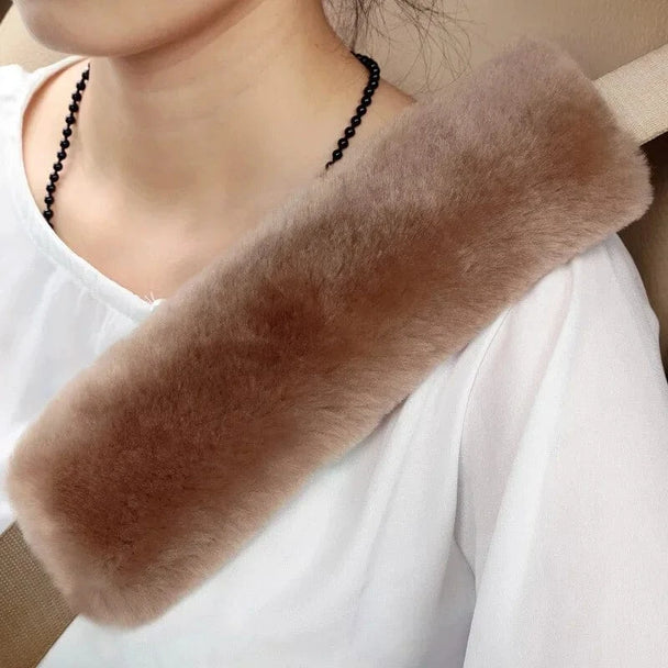 Seat belt cover pad  Brown