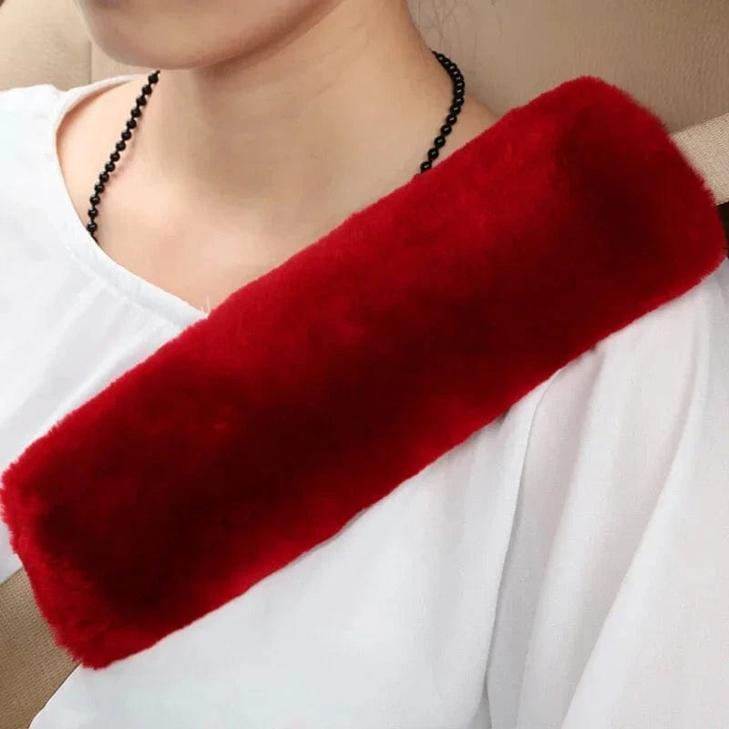 Seat seat belt pads Red