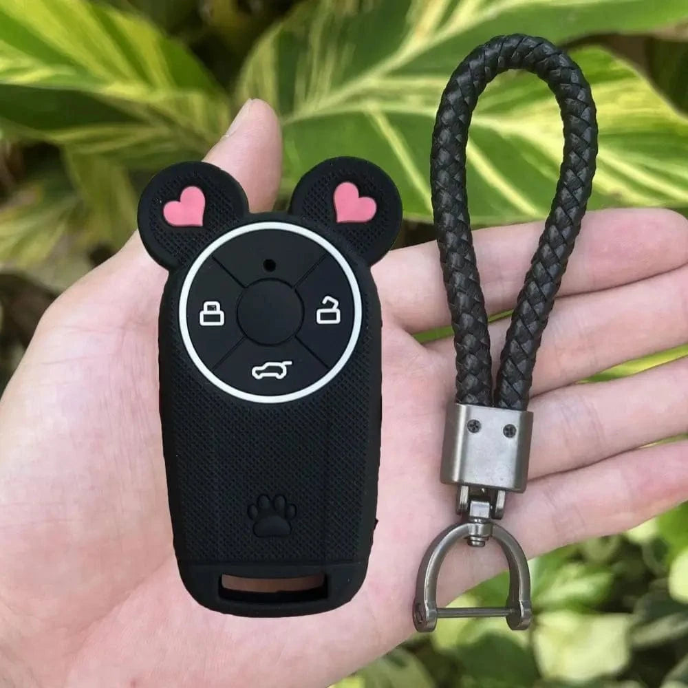 silicone car key fob cover​  black b