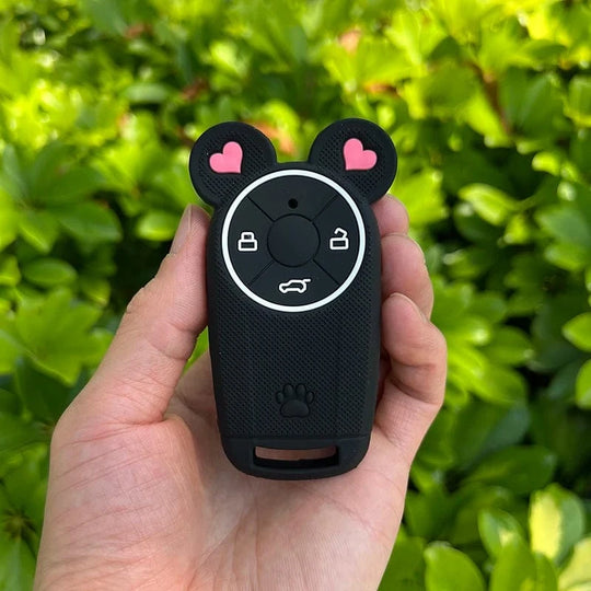 silicone car key fob protective cover  black