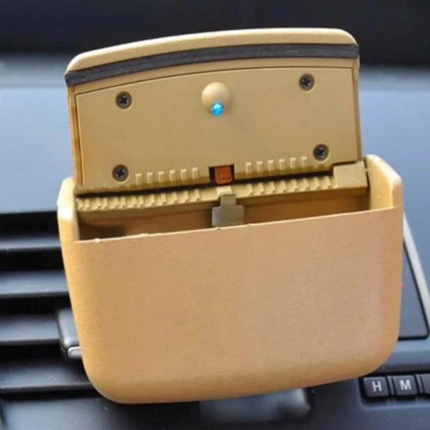 Small rectangle portable car ashtray brown