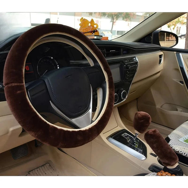 Steering wheel cover for Winters  B-coffee-3PCS