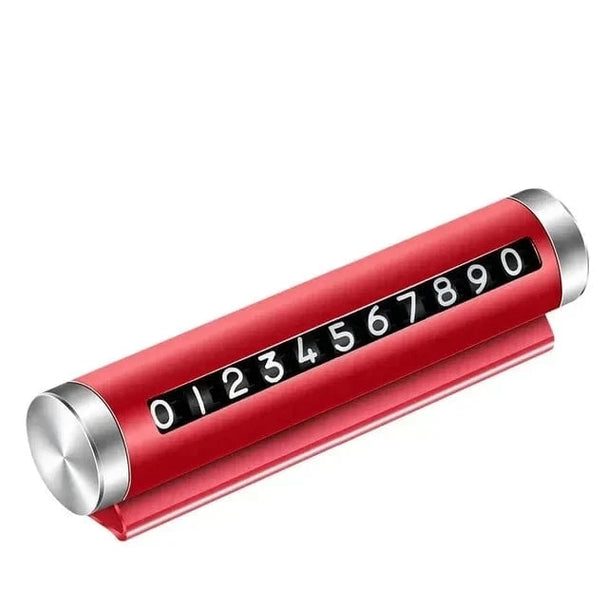 Temporary car parking card telephone number   Red / 1PC