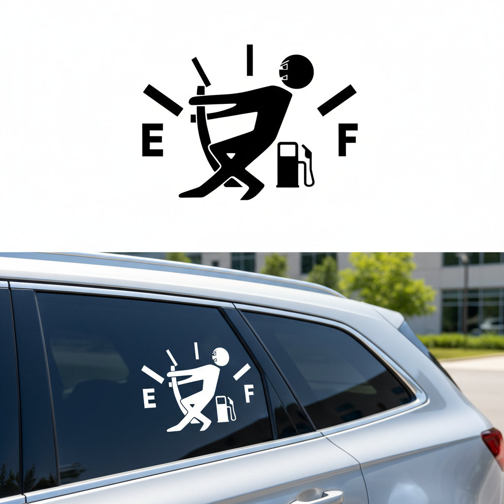 vinyl window stickers for cars  Male white